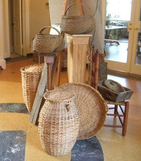 Baskets made from local timber products